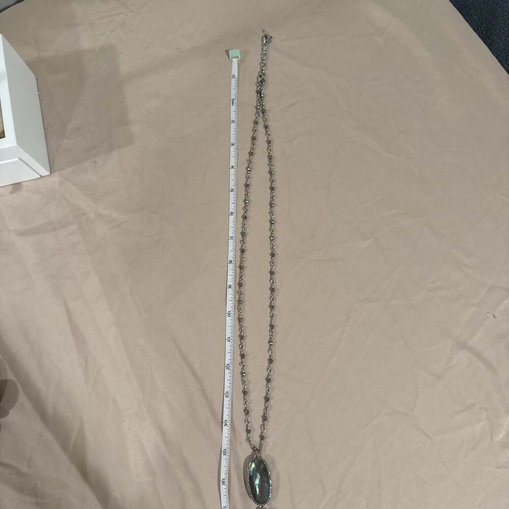 Vintage Clear Rhinestone Necklace & Screw Back Earring Set Elegant Art Deco